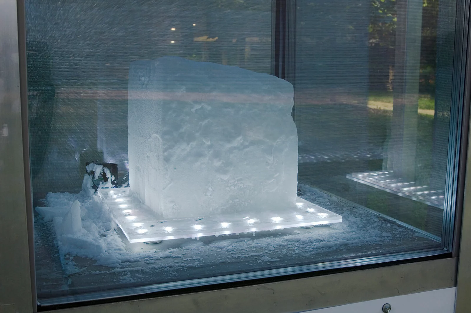 Installation view of Jane McMahan’s site-specific installation Arapaho Glacier: What Goes Around Comes Around (2007)